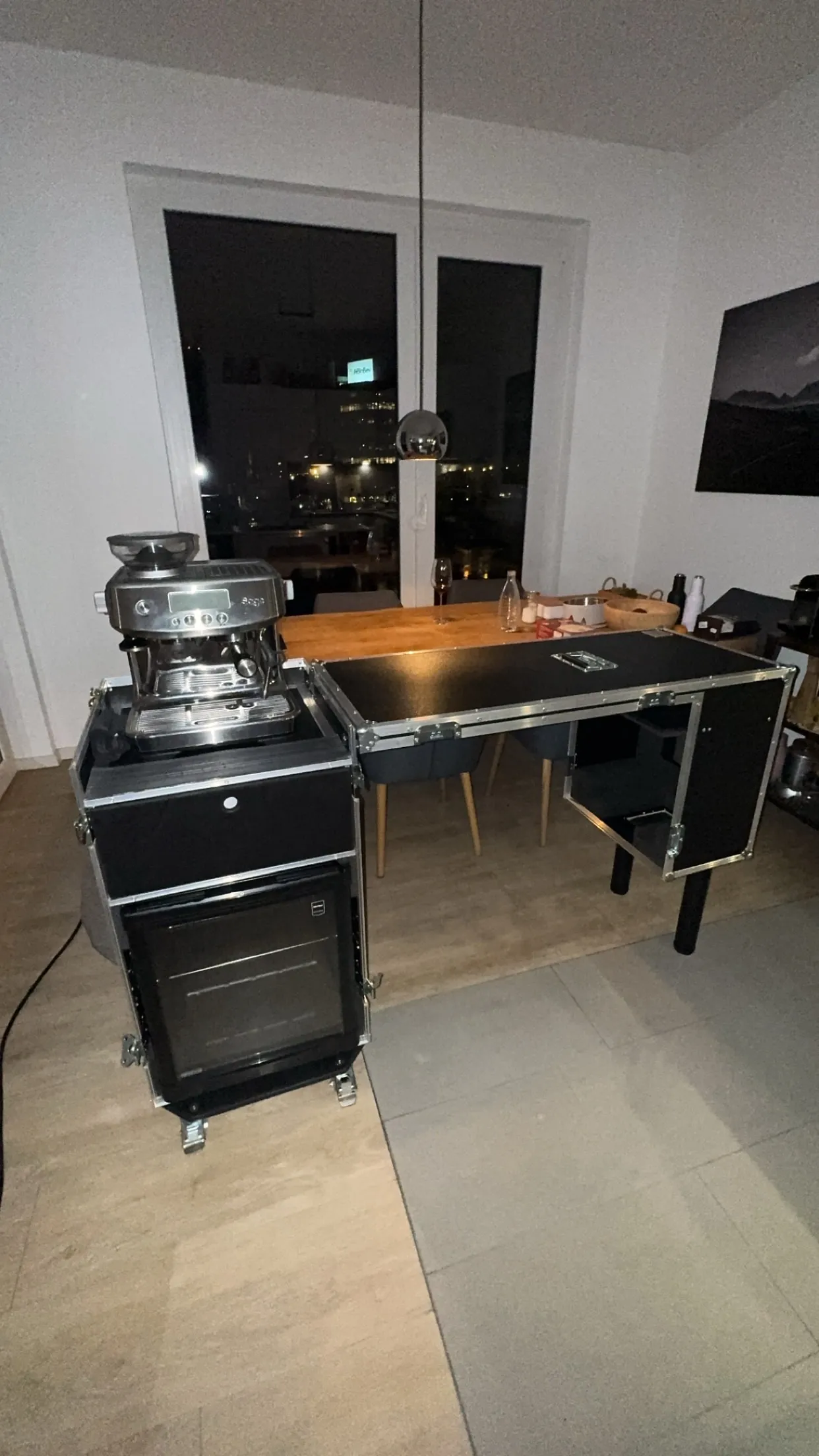 Flightcase-Setup mit Sage Barista Pro für Produktionen